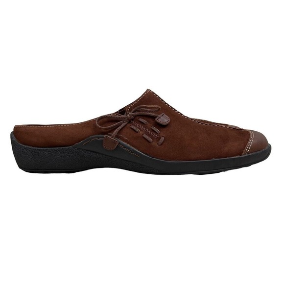 Naturalizer Loafer Slip On‎ Suede Bow Detailing Cap Toe Brown Women Size 8.5M - Picture 1 of 8